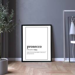 Prosecco Definition Print Wall Art, Lover Gift, Funny Kitchen Decor, Alcohol Quote Poster, Bar Cart Decor - thumbnail 3