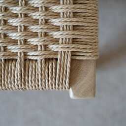 Danish Cord Mid Century Bench, Handwoven, Handmade, Hallway, Custom Sizes - thumbnail 4