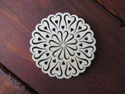 Filigree Wooden Christmas Tree Ornaments Rustic Woodland Decor