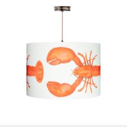 Handmade Lobster Lampshade Coastal Nautical Decor - thumbnail 3