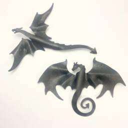 Flying Dragon Metal Wall Art, Sculpture - thumbnail 4