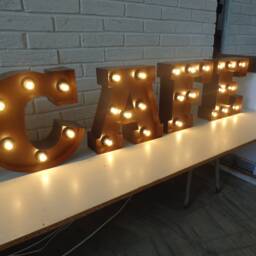 Custom Order For Large Metal Letter Light Up With Edison Bulbs Indoor Use - Wall Decor Sign Wedding, Birthday Or Home Decor - thumbnail 2