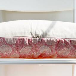 Floral Lumbar Pillow Cover Indian Block Print, Boho Farmhouse Decor - thumbnail 3