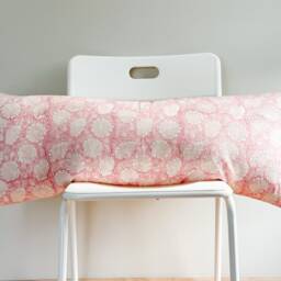 Floral Lumbar Pillow Cover Indian Block Print, Boho Farmhouse Decor - thumbnail 2