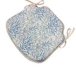 William Morris - Willow Bough Azure 100% Cotton Small Spindle Back Tie-On Seat Pads Dining/Patio/Garden/Kitchen - thumbnail 3