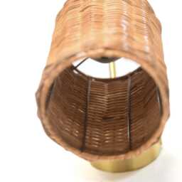 Wicker & Brass Wall Sconce, Bedroom, Hallways, Living Room Lighting - thumbnail 4