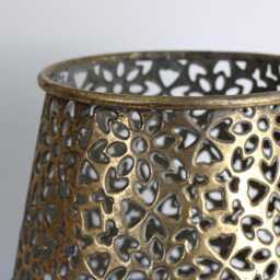 Candle Lantern - Handcrafted Vintage Gold Finish Home & Garden - thumbnail 2