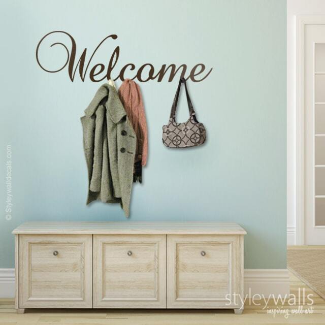 Welcome Vinyl Lettering Wall Decal, Home Entrance Decor, Sign Lettering, Sticker For Office Decor - image 1