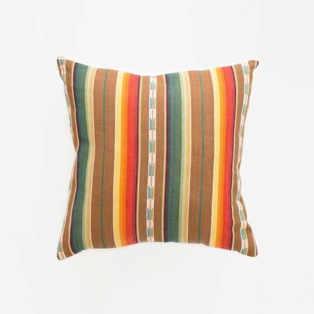 Natural Canvas Throw Pillow Brown + Orange - image 1