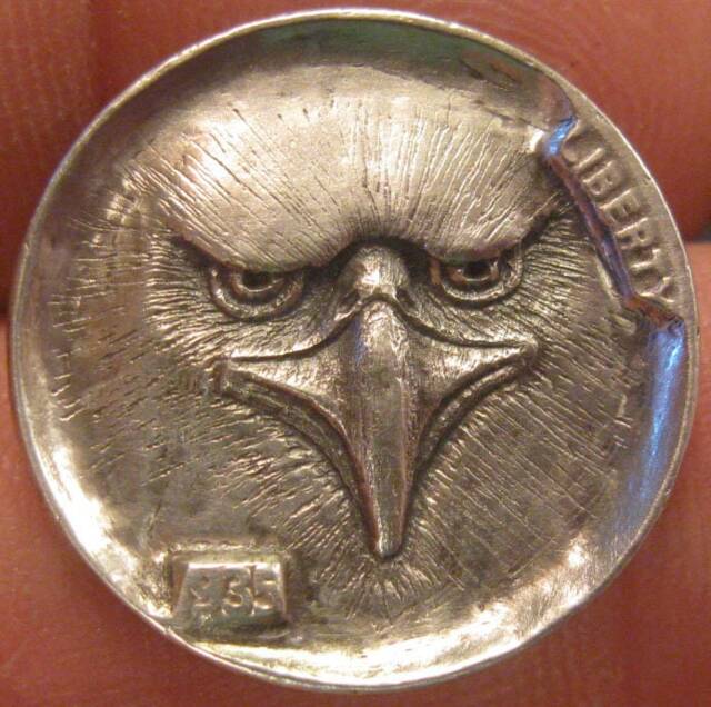 Deep Carved Hobo Nickel, Eagle #1