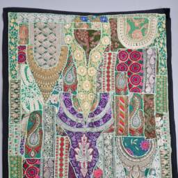 Large Patchwork Wall Hanging 100x150cm. Vintage Home Deco - thumbnail 3