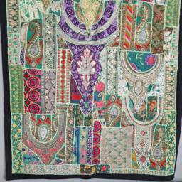 Large Patchwork Wall Hanging 100x150cm. Vintage Home Deco - thumbnail 2