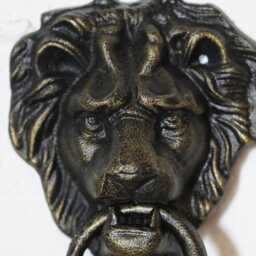 Cast Iron Lion Door Knocker Antique Style Home Garden Outdoor Ornament Decoration - thumbnail 2