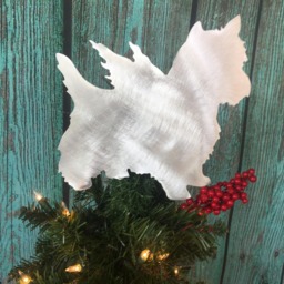 Yorkshire Terrier Angel, Adorable Dog Christmas Tree Topper, Yorkie, Holiday Decoration, Aluminum, Wall Hanging Or Yard Stake, Metal - thumbnail 4