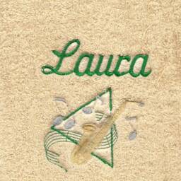 Towel Embroiderd Musik - thumbnail 3