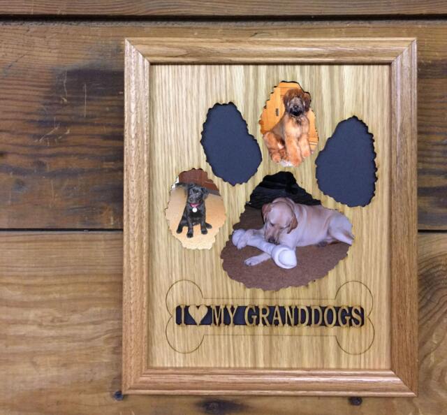 11x14 Personalized Dog Name Picture Frame Bone & Paw Print, Memorial Frame, Lover Gift, Laser Engraved - image 1