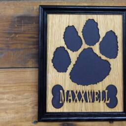 11x14 Personalized Dog Name Picture Frame Bone & Paw Print, Memorial Frame, Lover Gift, Laser Engraved - thumbnail 3