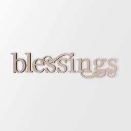 Blessings Wall Decor Word - Cutout, Home Decor, Unfinished & Available in Many Sizes - thumbnail 3