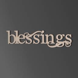 Blessings Wall Decor Word - Cutout, Home Decor, Unfinished & Available in Many Sizes - thumbnail 2