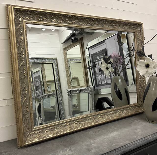 Champagne Mirror Decorative Ornate Elegant Framed Verona Wall - Choice Of Size Premium Quality Free P&p - image 1