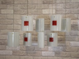 Fused Glass Pendant Lights. Chandelier With Shell Type Pendants. Series Shell - thumbnail 1