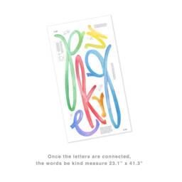 Watercolor Words - Be Kind Peel-And-stick Wall Decals Mej - thumbnail 4