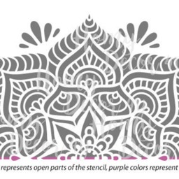 Harmony Mandala Stencil Pattern For Diy Wall Decor Modern Home Stencils Wall Art Yoga Studio Floral #s020 - thumbnail 3