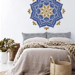 Harmony Mandala Stencil Pattern For Diy Wall Decor Modern Home Stencils Wall Art Yoga Studio Floral #s020 - thumbnail 2