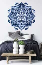 Harmony Mandala Stencil Pattern For Diy Wall Decor Modern Home Stencils Wall Art Yoga Studio Floral #s020 - thumbnail 1