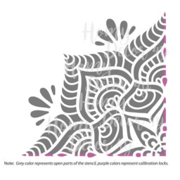 Harmony Mandala Stencil Pattern For Diy Wall Decor Modern Home Stencils Wall Art Yoga Studio Floral #s020 - thumbnail 4