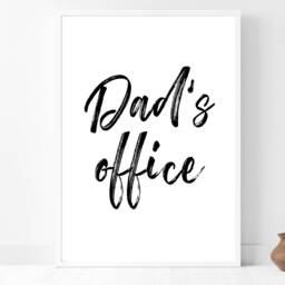 Dad's Office Print - Custom Decor Gift Bespoke A5 A4 A3 Framed - thumbnail 3