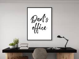 Dad's Office Print - Custom Decor Gift Bespoke A5 A4 A3 Framed - thumbnail 1