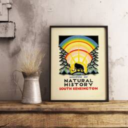 Kauffer Museum Of Natural History 1923 By Edward Mcknight Vintage UK Travel Poster Art Print, A1/A2/A3/A4 - thumbnail 2
