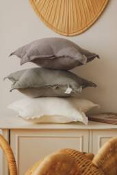 Muslin Star Pillow Set Grey, Vanilla, Mint Kids Cushions - thumbnail 1