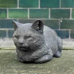 Outdoor Cat Figurine Concrete Ornament Kitten Statue For Garden Pet Memorial Stone Sculpture Yard Guardian Cement Decoration Gift - thumbnail 1