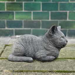 Outdoor Cat Figurine Concrete Ornament Kitten Statue For Garden Pet Memorial Stone Sculpture Yard Guardian Cement Decoration Gift - thumbnail 2