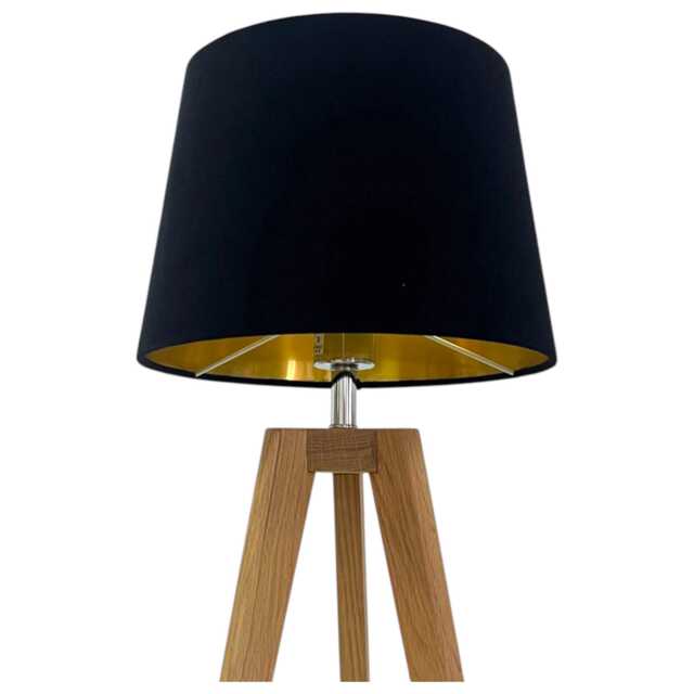Black Velvet Brushed Gold Tapered Empire Lampshade - image 1