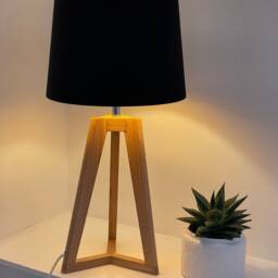 Black Velvet Brushed Gold Tapered Empire Lampshade - thumbnail 4