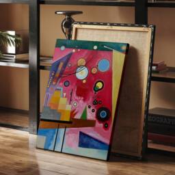 Kandinsky Heavy Red Abstract Art Print, Geometric Contemporary Wall Art, Mid-Century Modern Home Decor, Gallery Bauhaus Poster, Printable - thumbnail 2