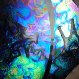 Fused Glass Sculpture Wall Hanging Ooak One Of A Kind Art - thumbnail 2