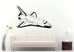 Star Space Craft Ship Spaceship Fighter Galaxy Rocket Satellite Nasa Shuttle Take Off Wall Decal Vinyl Sticker Mural Room Decor L1223 - thumbnail 1