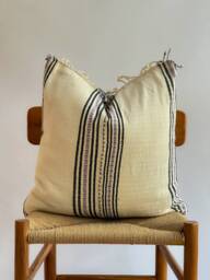 Hand Woven Natural Fiber Pillow Cover - thumbnail 1