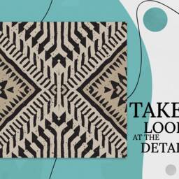 African Textile Pattern Vinyl Flooring, Beige Flooring Linoleum, Black Waterproof Material, Geometric Living Room Decoration, Pet Friendly - thumbnail 3