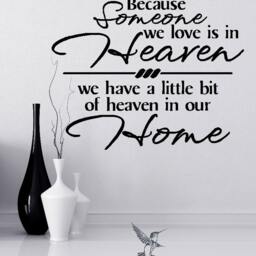 Heaven in Our Home Vinyl Wall Decal - Memorial Art - thumbnail 3