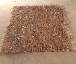 Large Burlap Rug, Rag & Lace Rustic Country Shabby Area Boho Chic - thumbnail 1