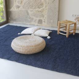 Large Navy Blue Rug 170x240 cm, Living Room Rug, Dark Area Scandinavian Kids Bedroom Dining - thumbnail 2