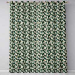 Fresh Daisy Meadow Seamless Pattern Natural Botanical Floral Design Readymade Eyelet Ring Top Thermal 100% Blackout Curtains - thumbnail 2