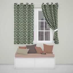 Fresh Daisy Meadow Seamless Pattern Natural Botanical Floral Design Readymade Eyelet Ring Top Thermal 100% Blackout Curtains - thumbnail 1