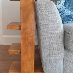 Rustic Wood Sofa Table Handmade Customisable End Table - thumbnail 3