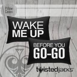 Wake Me Up Pillow Case Set Custom Printed Wham Design - thumbnail 1